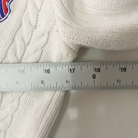 K Swiss x Forever 21 S Collaboration Cable Knit Tennis V Neck Sweater 90s - Picture 7 of 8